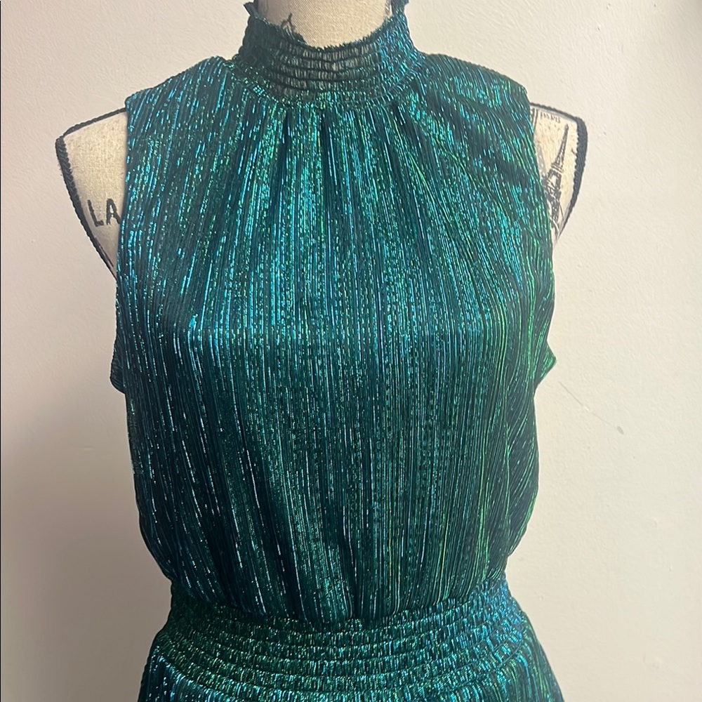 1. State Green Tiered Halter Midi Dress! - Picture 6 of 16